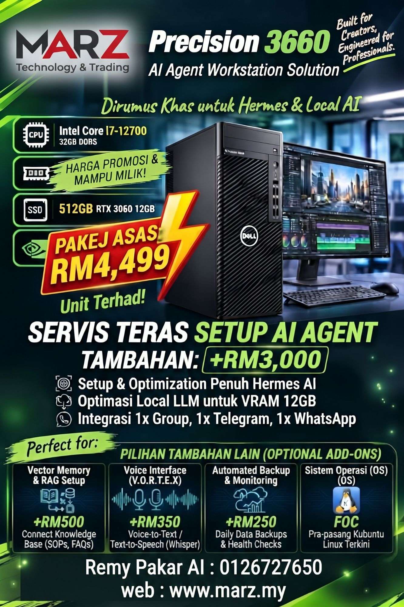 Dell Precision 3660 AI Agent Workstation poster